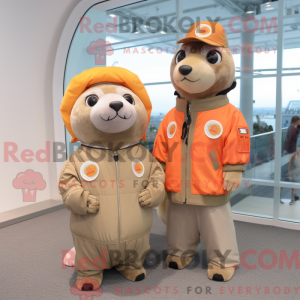 Peach Seal maskot kostume...