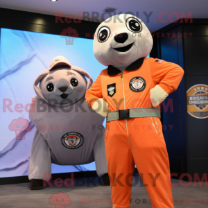 Peach Seal mascottekostuum...