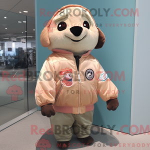 Peach Seal maskotdraktfigur...
