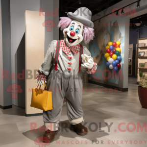 Grauer Clown Maskottchen...