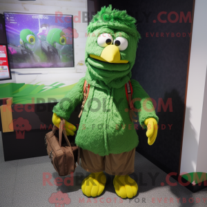 Green Fried Chicken mascot...