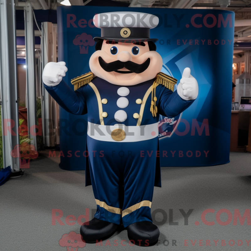 Fantasia de mascote Ring Master marinho com macacão e cintos - Mascotes mestres do ringue - REBROKO_288816 - RedBrokoly.com