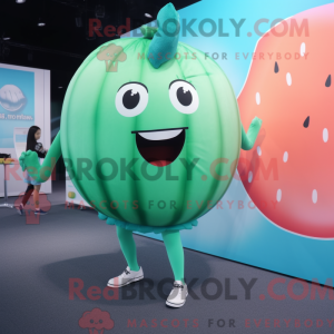 Cyan vannmelon maskot...