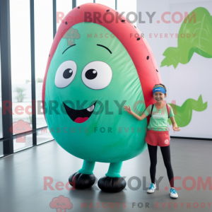 Cyan vandmelon maskot...