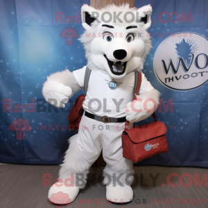 White Say Wolf maskot...