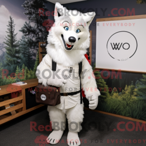 White Say Wolf maskot...