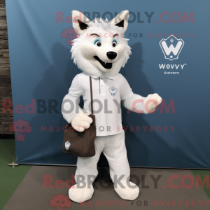White Say Wolf mascot...