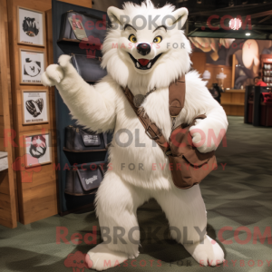 White Say Wolf mascot...