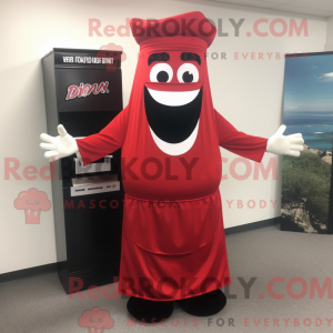 Red Bbq Ribs mascot costume...
