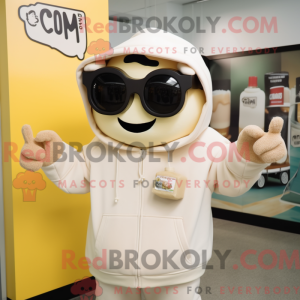 Postava maskota krémové...