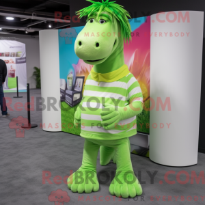 Limegrøn Quagga maskot...