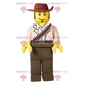 Mascote de minifigura Lego - Indiana Jones - Redbrokoly.com