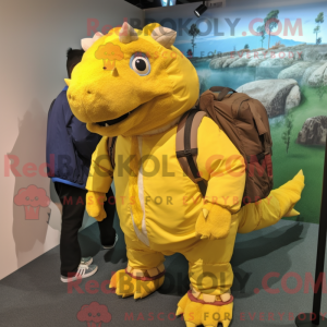 Gul Ankylosaurus maskot...