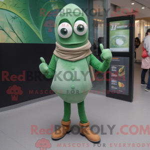 Grøn Oyster maskot kostume...