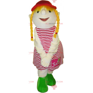 Mascote de menina com colchas - Redbrokoly.com