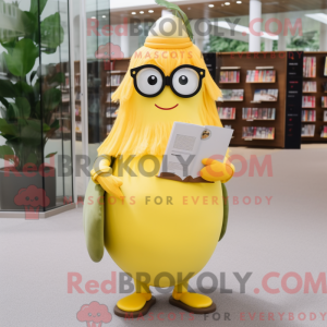 Geel Mango mascottekostuum...