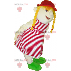 Mascote de menina com colchas - Redbrokoly.com