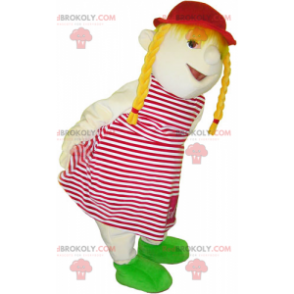 Mascote de menina com colchas - Redbrokoly.com