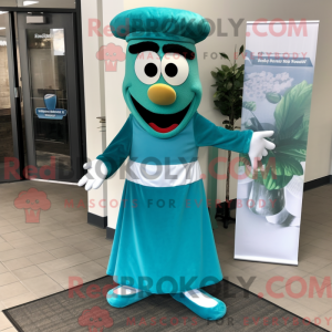 Teal Wedding Cake mascot...