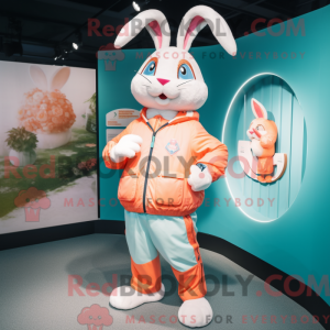 Peach Rabbit maskot kostume...