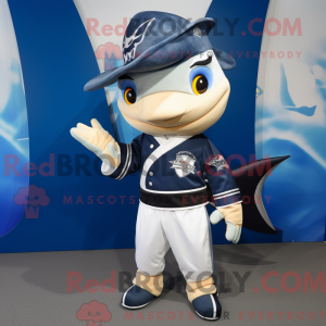 Navy Swordfish Maskottchen...