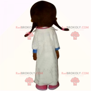 Chica mascota vestida como un médico - Redbrokoly.com