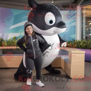 Silver Killer Whale mascot...