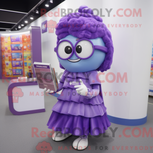 Purple Candy mascot costume...