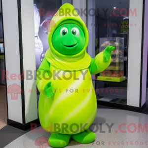 Postava maskota Lime Green...