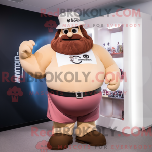 Tan Strongman maskot...