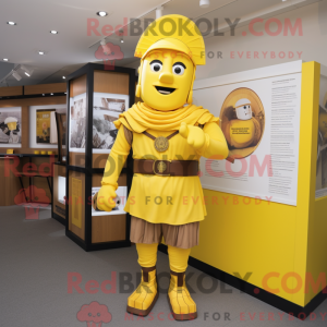 Gul romersk soldat maskot...