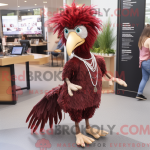 Maroon Archeopteryx maskot...