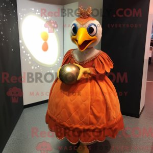 Orange Perlehøns maskot...