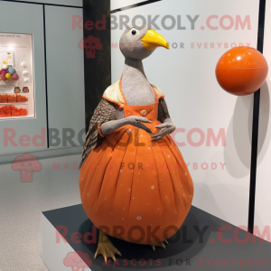 Orange Perlehøns maskot...