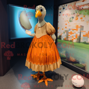 Orange Guinea Fowl mascot...