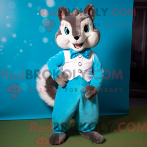 Cyan Squirrel máscara de...