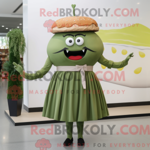 Oliven Hamburger maskot...