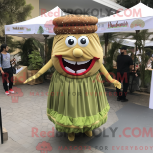 Oliven Hamburger maskot...