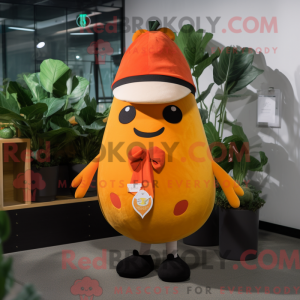 Orange reddik maskot drakt...