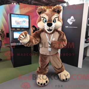 Brun Lynx-maskotdraktfigur...