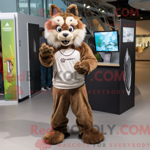 Bruin Lynx mascottekostuum...