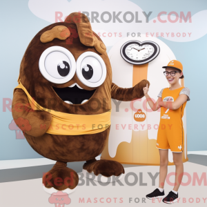 Postava maskota hnědého...