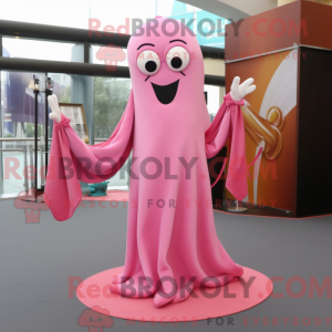 Pink Squid mascottekostuum...
