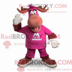 Magenta Moose maskot...