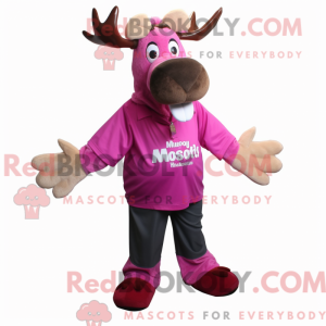 Magenta Moose maskot...