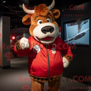 Red Jersey Cow máscara de...