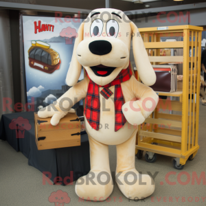 Cream Hot Dog maskot...