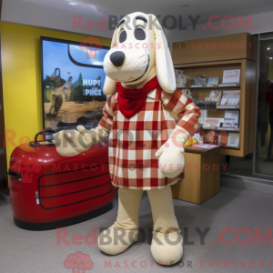 Cream Hot Dog maskot...