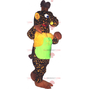 Grünes Giraffenmaskottchen mit T-Shirt - Redbrokoly.com