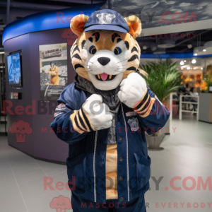 Navy Tiger-maskotdraktfigur...